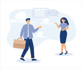 Customer engagement consumer trust or deep relationship concept, Flat vector modern illustration 