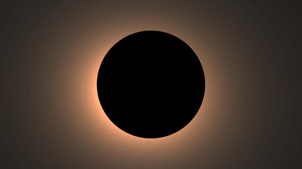 Abstract circle illuminate light frame with color gradient on dark background.