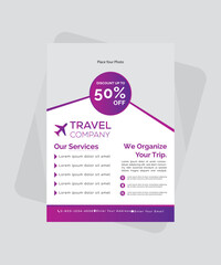 Travel Company 5th Flyer Template Design