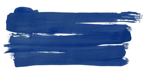 blue brush isolated on transparent background blue watercolor,png.