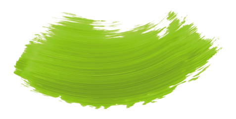 Lime green brush isolated on transparent background. Lime green brush, png