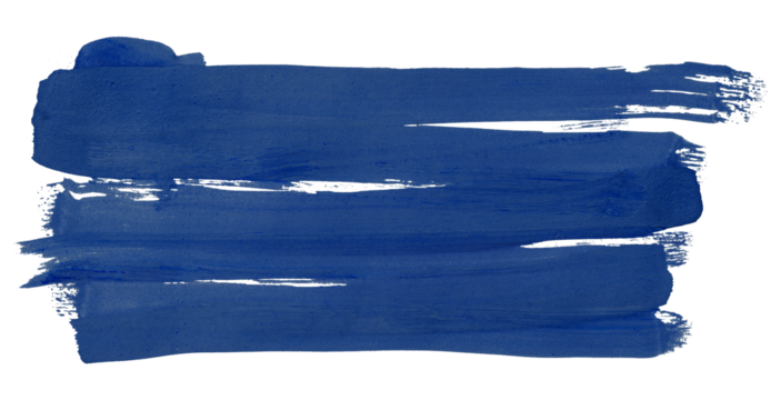 blue brush isolated on transparent background blue watercolor,png.