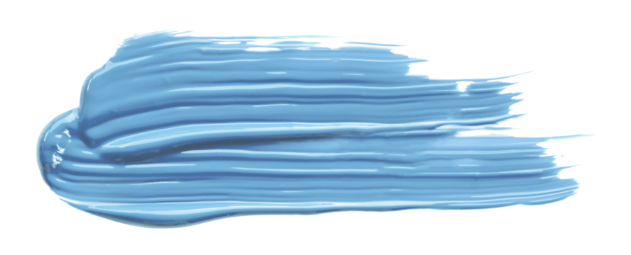light blue brush isolated on transparent background blue watercolor,png