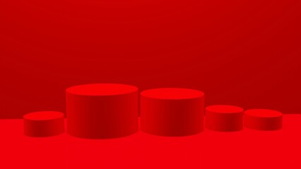Red ribbon, red stage background, Red stage wallpaper