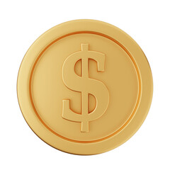 3d coin dollar render