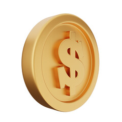 3d coin dollar render