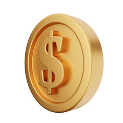 3d coin dollar render