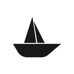 Sailboat icon logo design illustration vector