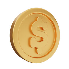 3d coin dollar render