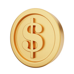 3d coin dollar render