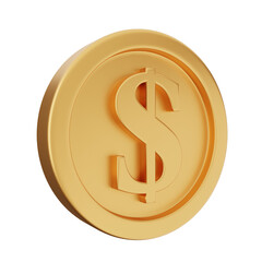 3d coin dollar render