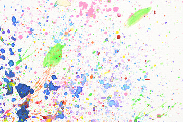 water colour splash on white paper, colorful art design