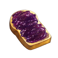 Obraz premium Blueberry jam Toasted bread 