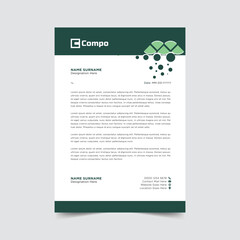 Professional letterhead template design vector illustration