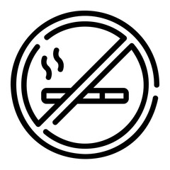 no smoking line icon