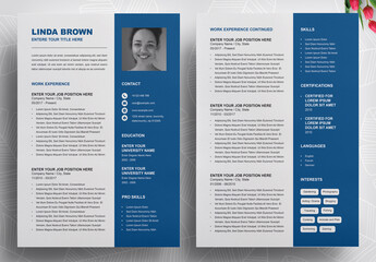 Blue Business & Modern Resume Design Template