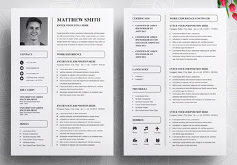 Clean Modern Resume Design Template