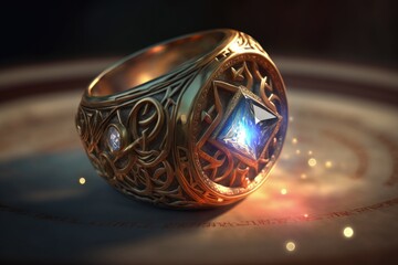 Magic ring, ring with mystical powers, Generative AI