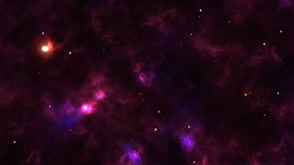 Realistic nebula and shining stars. Colorful cosmos with stardust and  magic color galaxy. Infinite universe background.
