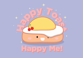 Egg-Hat Toast with Cute Style