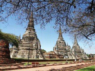 Fototapeta premium Ancient sites in Ayutthaya