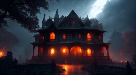 Obraz premium Medieval Gothic House [AI Generated]