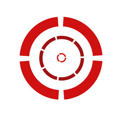 target icon vector on white background 