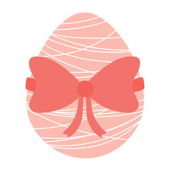 Easter Egg with Ribbon Decoration
