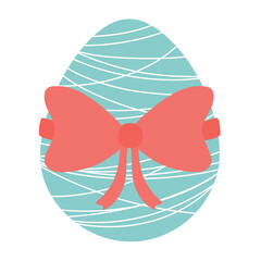 Easter Egg with Ribbon Decoration