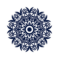 Mandala with circular shapes with floral shapes
