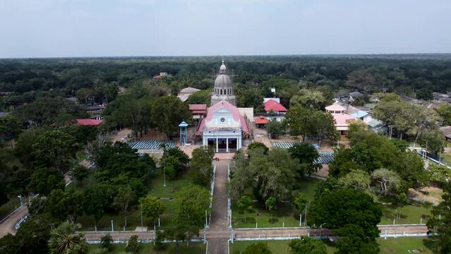 Aerial View of Madu church in Mannar SriLanka