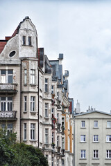 Low angle view of modern buildings in Poznan