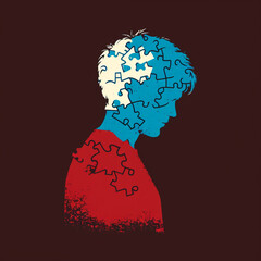 Illustration of person with autism