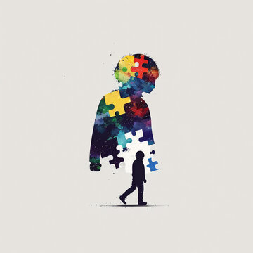 Illustration of person with autism