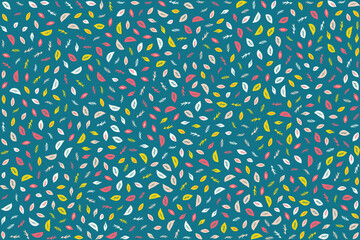 floral ornament pattern in colorful flat design for gift wrapping, vector stock