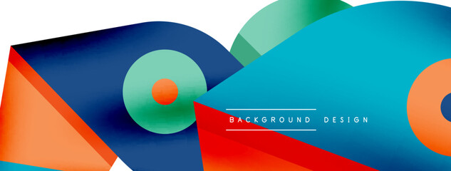 Minimal geometric wallpaper. Creative abstract background. Simple forms lines and circle composition vector illustration for wallpaper banner background or landing page