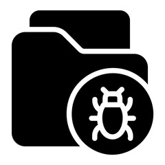infected folder glyph icon