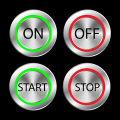Pushbutton Switch. symbol  pushbutton. Electrical switches power symbol  Metallic push-button icon.