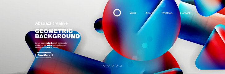 Abstract background for your landing page design. Web page for website or mobile app wallpaper