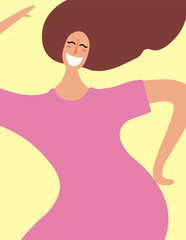 Illustration of person, girl in a dress, silhouette, female beauty, graphic resource