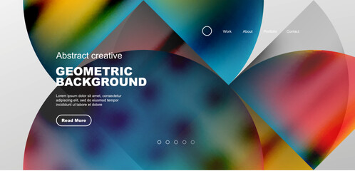 Abstract circles and lines geometric minimal trendy background. Business or technology design for wallpaper, banner, background, landing page, wall art, invitation, prints