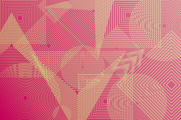 Pattern with geometric elements in pink tones. vector abstract gradient background