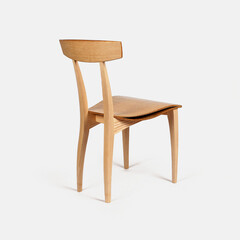 Light color comfortable chair, house wooden sitting furniture