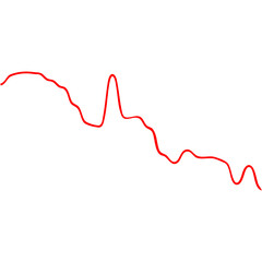 Fototapeta na wymiar Downtrend Line Graph in Stock Market