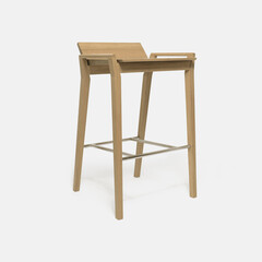 Light wooden sitting stool, wood stool furniture