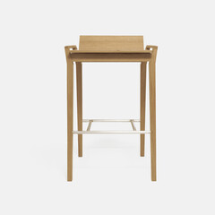 Light wooden sitting stool, wood stool furniture