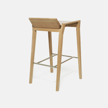 Light wooden sitting stool, wood stool furniture