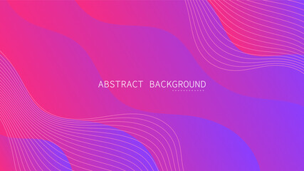 Modern Abstract Background Wave Lines Fluid Liquid Motion and Blue Red Pink Gradient Color