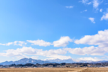 早春の蔵王山麓
