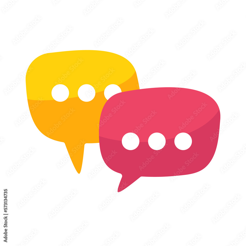 Poster speech text box with three dots conversation concept to exchange ideas.